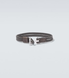 Tom Ford Braided leather-trimmed bracelet