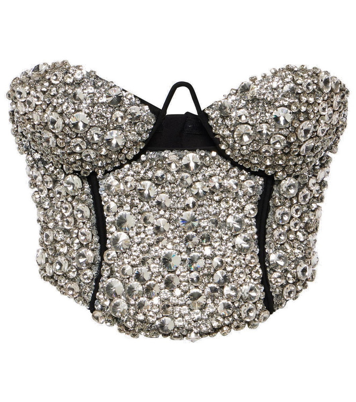 Photo: Area Crystal-embellished corset top