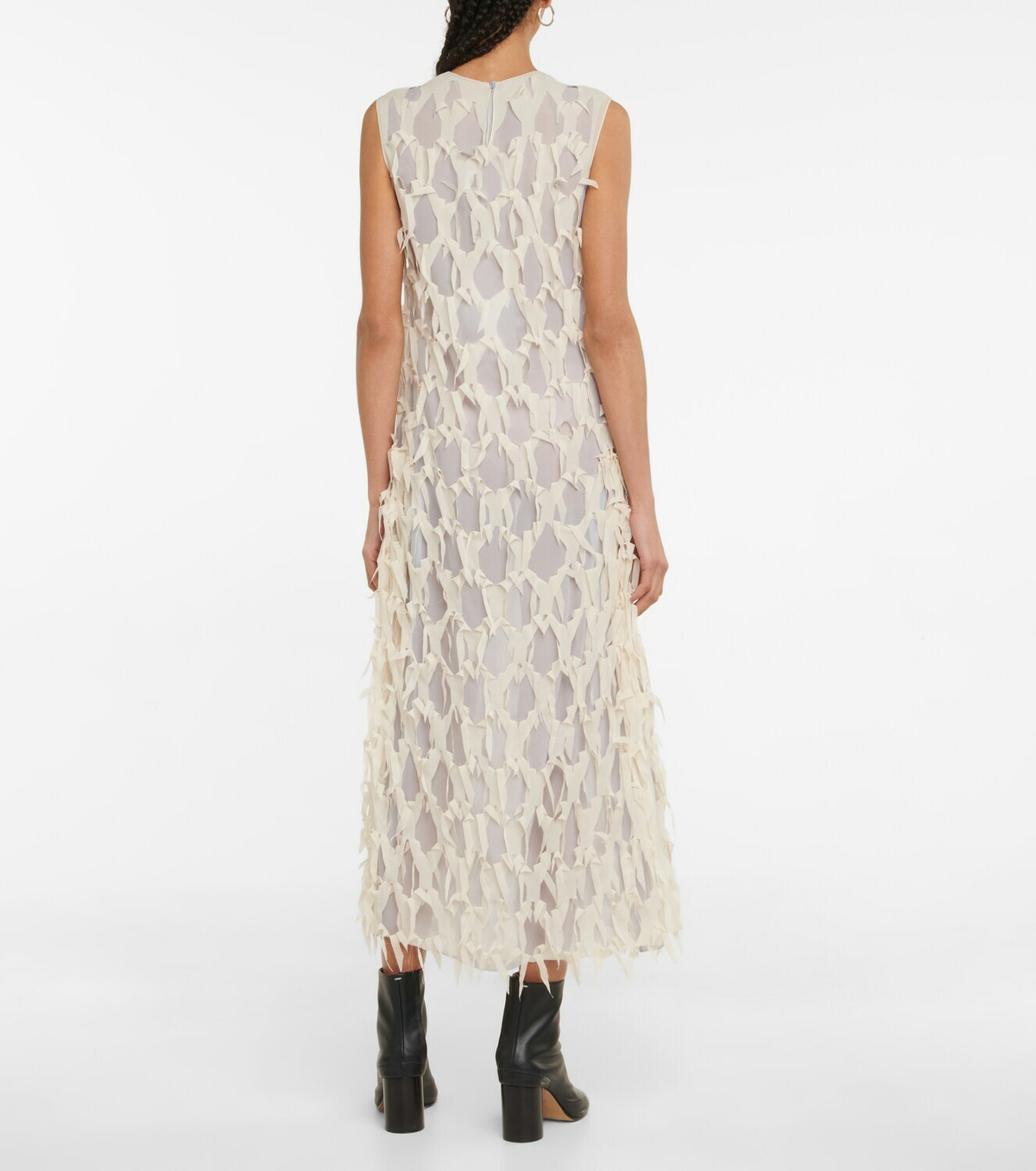 Maison Margiela Ruffled silk-blend tulle midi dress