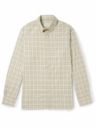 Officine Générale - Button-Down Collar Checked Organic Cotton-Twill Shirt - Neutrals