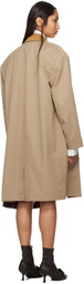Meryll Rogge Beige Cotton Coating Mac Coat