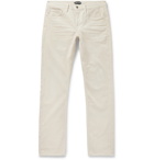 TOM FORD - Slim-Fit Stretch-Cotton Corduroy Trousers - Ecru