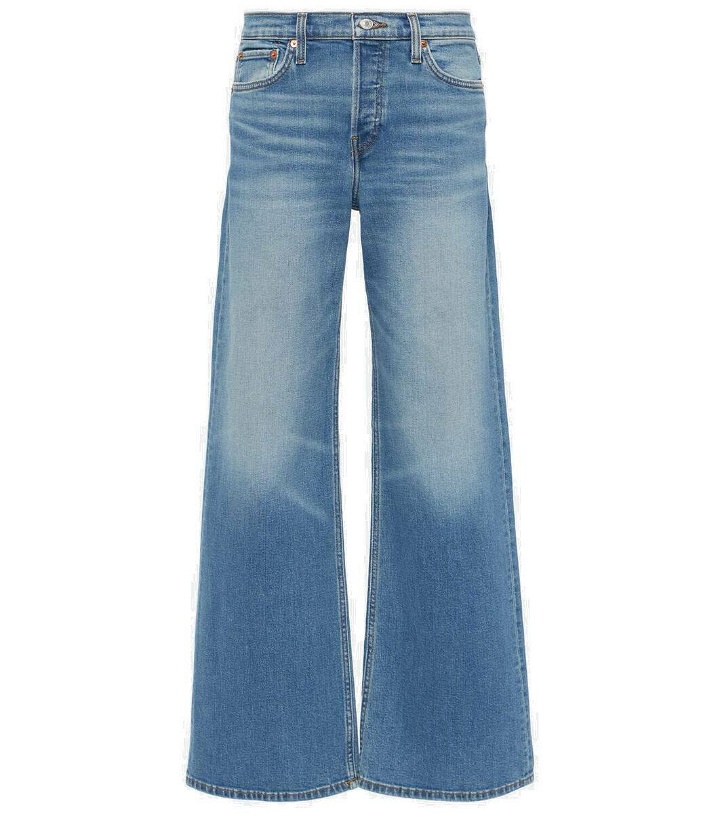 Photo: Re/Done Mid-rise wide-leg jeans