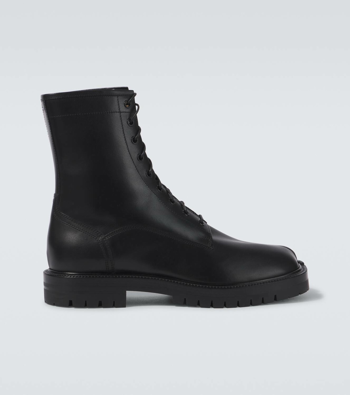 Maison Margiela Tabi leather combat boots Maison Margiela