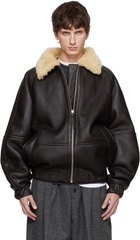 JACQUEMUS Brown 'The Bombardier' Shearling Jacket