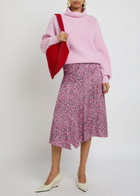 Isabel Marant Cacia Floral-print Woven Midi Skirt Pink