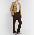 Gucci - Logo-Jacquard Virgin Wool Blazer - Brown