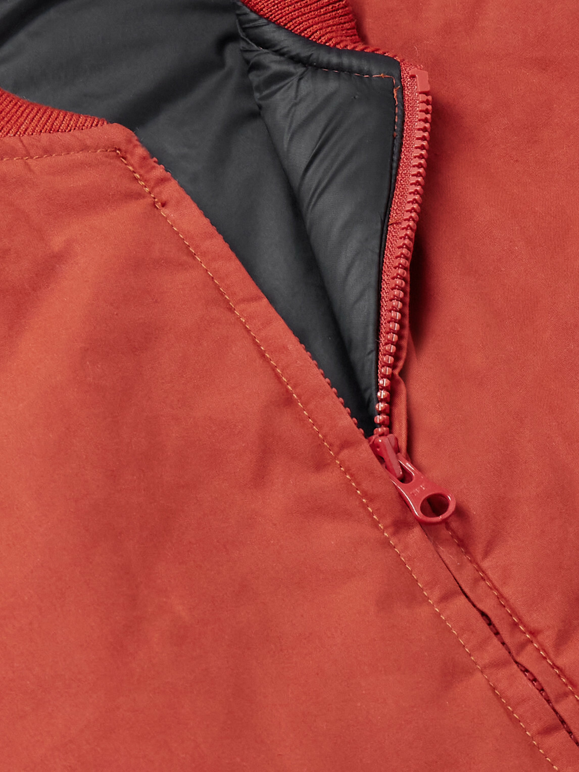 Sid Mashburn - Cashpad Waxed Cotton-Poplin Gilet - Red