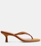 Staud Freja 60 suede thong sandals