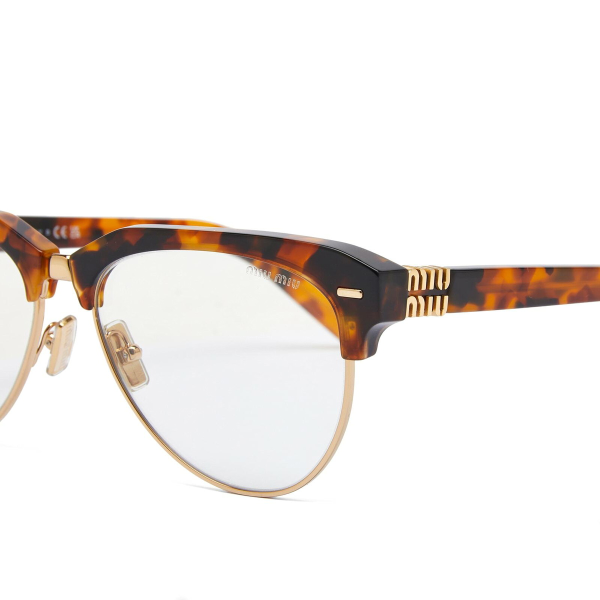 Miu Miu Eyewear Women's 09ZS Optical Glasses in Cork Tortoise/Blue 
