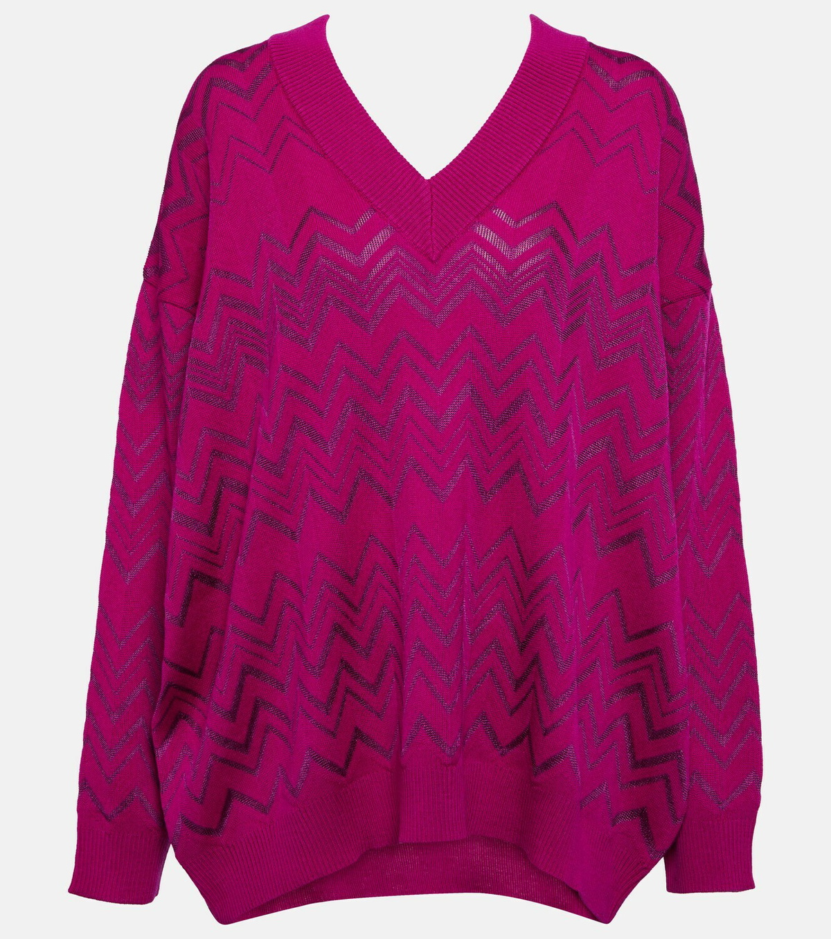 Missoni Zig-zag oversized wool-blend sweater