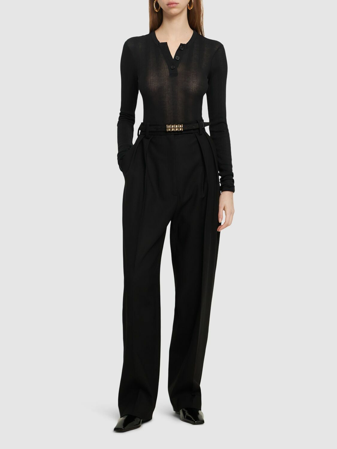 KHAITE - Cessie Viscose Blend Pants Khaite