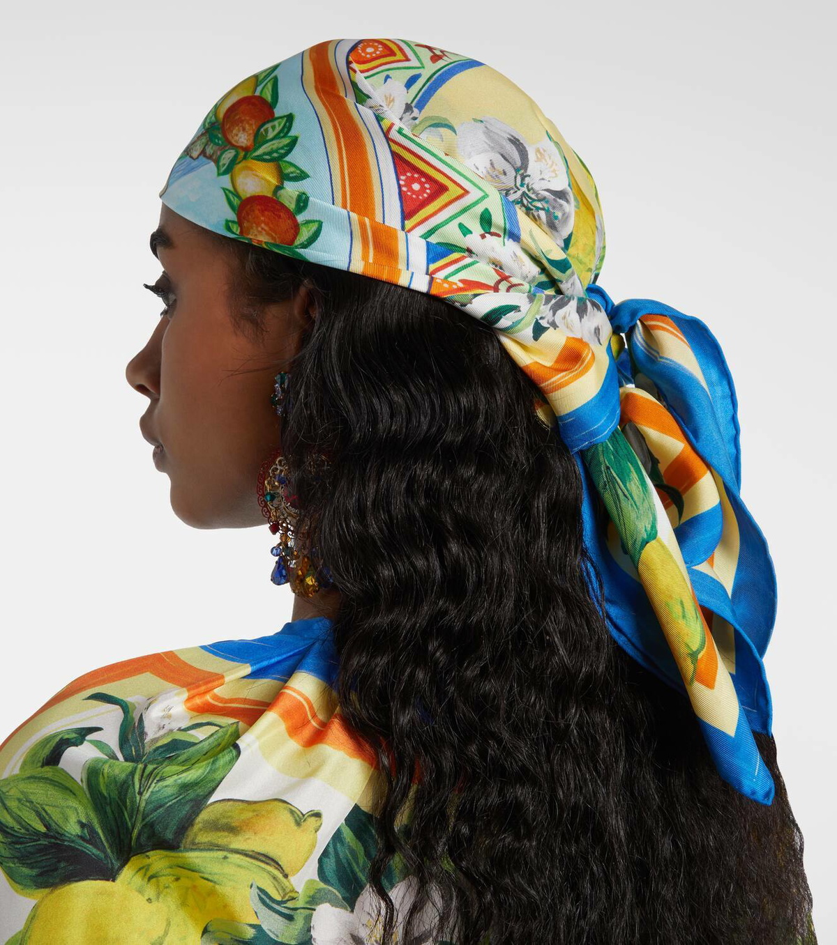Dolce&Gabbana Printed silk twill scarf