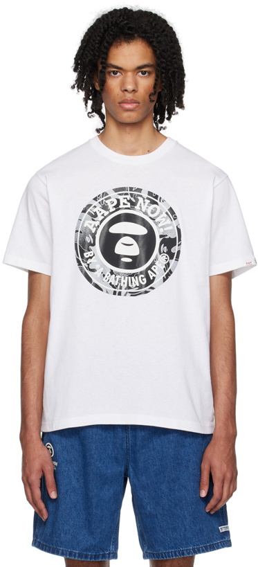 Photo: AAPE by A Bathing Ape White Moonface T-Shirt