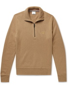 Burberry - Logo-Embroidered Cashmere Half-Zip Sweater - Brown