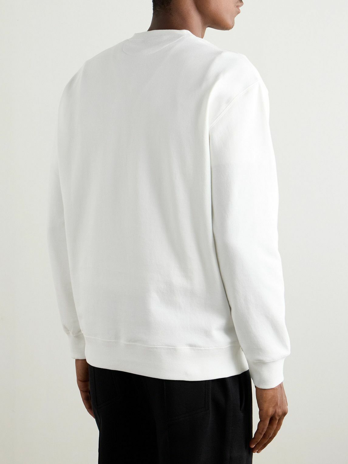 Brunello Cucinelli - Logo-Print Cotton-Blend Jersey Sweatshirt - White