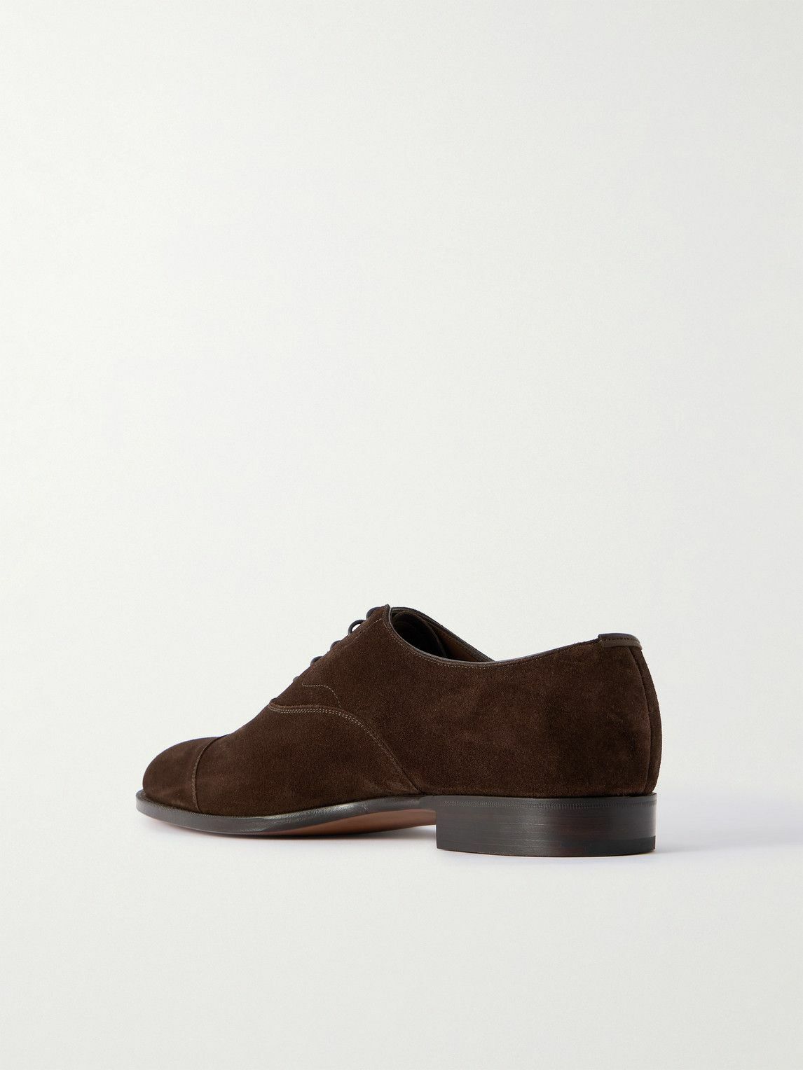 Edward Green - Chelsea Cap-Toe Suede Oxford Shoes - Brown