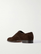 Edward Green - Chelsea Cap-Toe Suede Oxford Shoes - Brown
