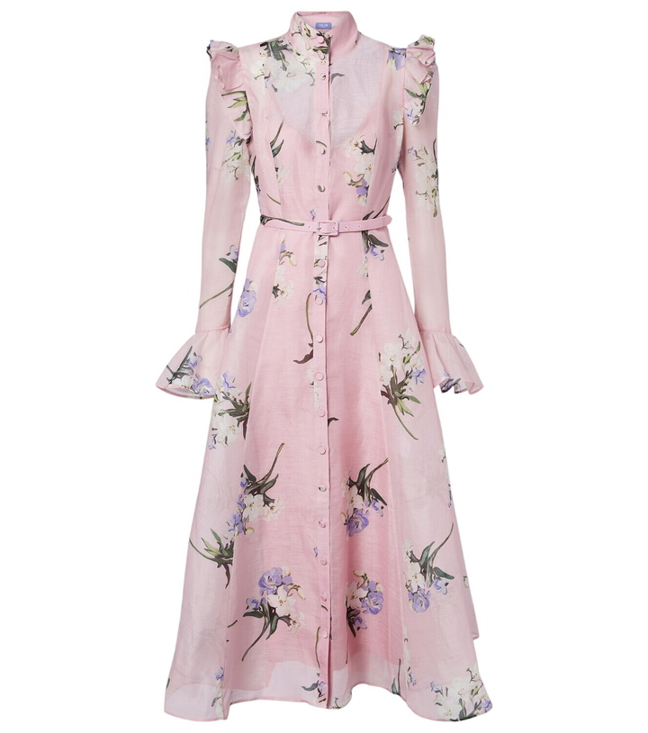 Photo: Leo Lin Katrina floral linen and silk midi dress