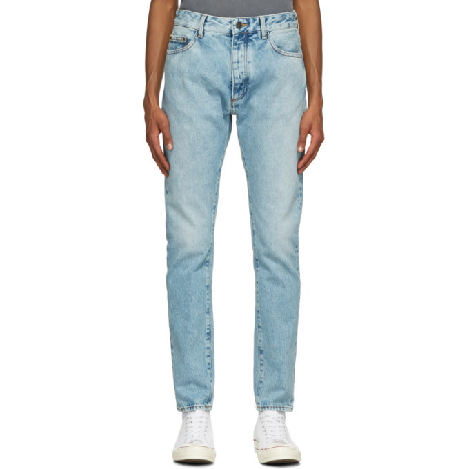 Photo: Palm Angels Blue Back Logo Jeans