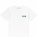 Maison Kitsuné Women's Double Seasonal Fox Head Patch Cropped T-Shirt in White