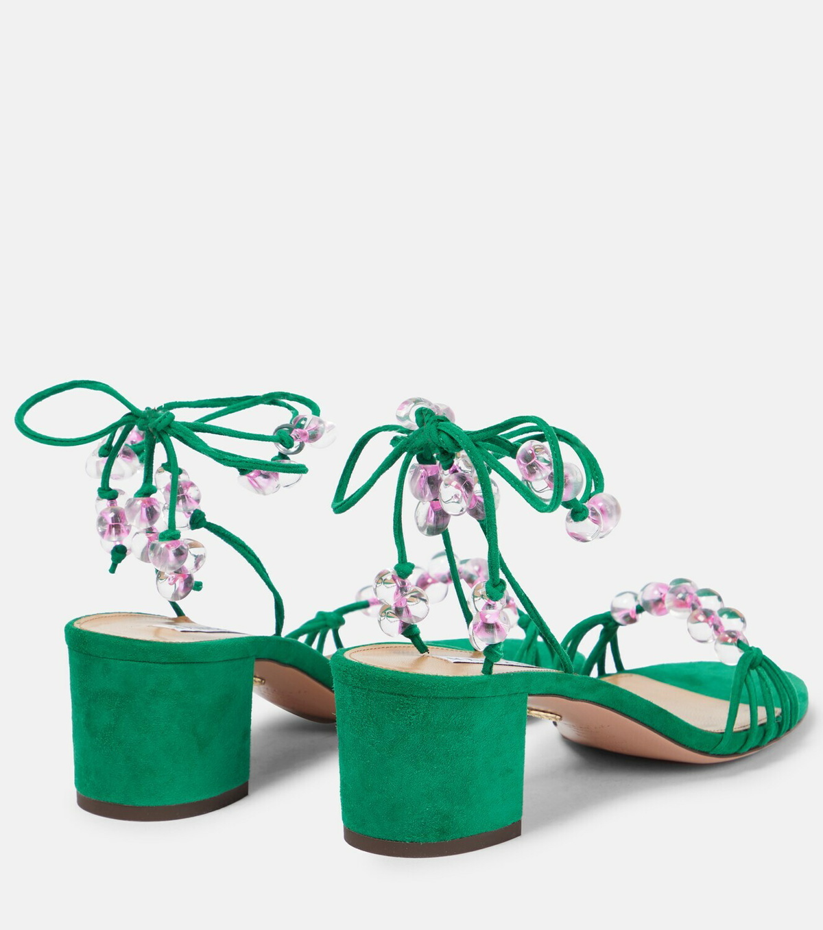 【Aquazzura】 Very Maui 50 embellishedスエードサンダル Aquazzura Very Maui 50 embellished suede sandals Aquazzura