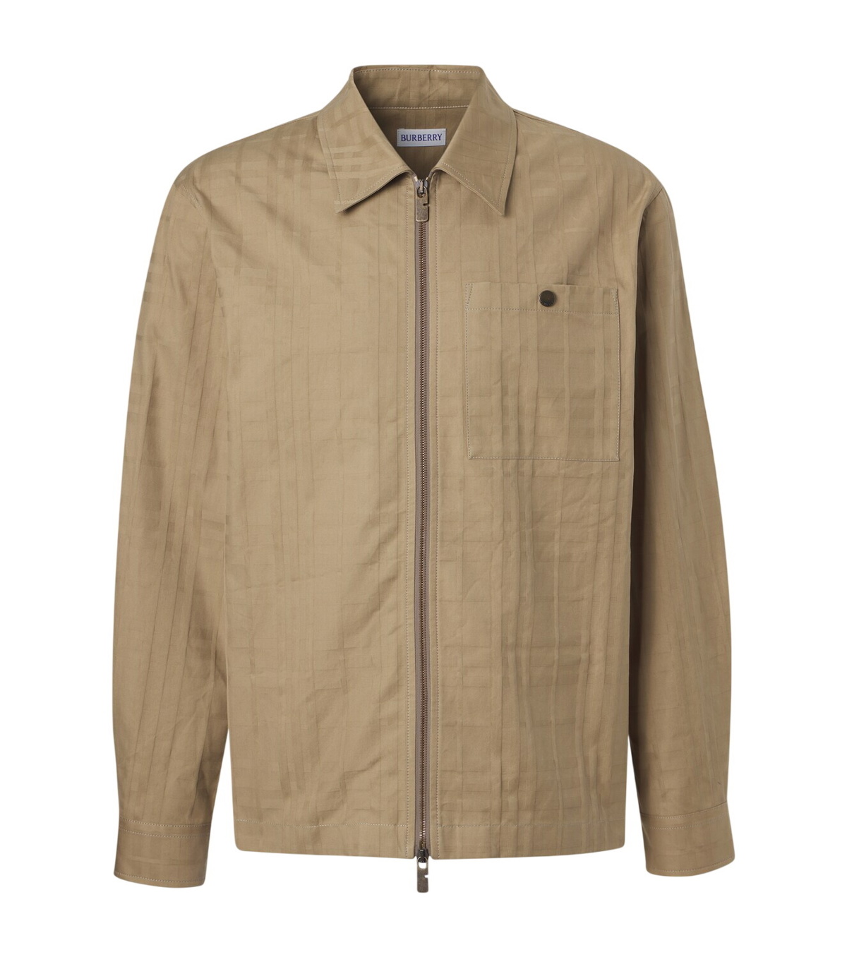 Burberry Brown Fleece Monogram Jacquard Jacket Burberry