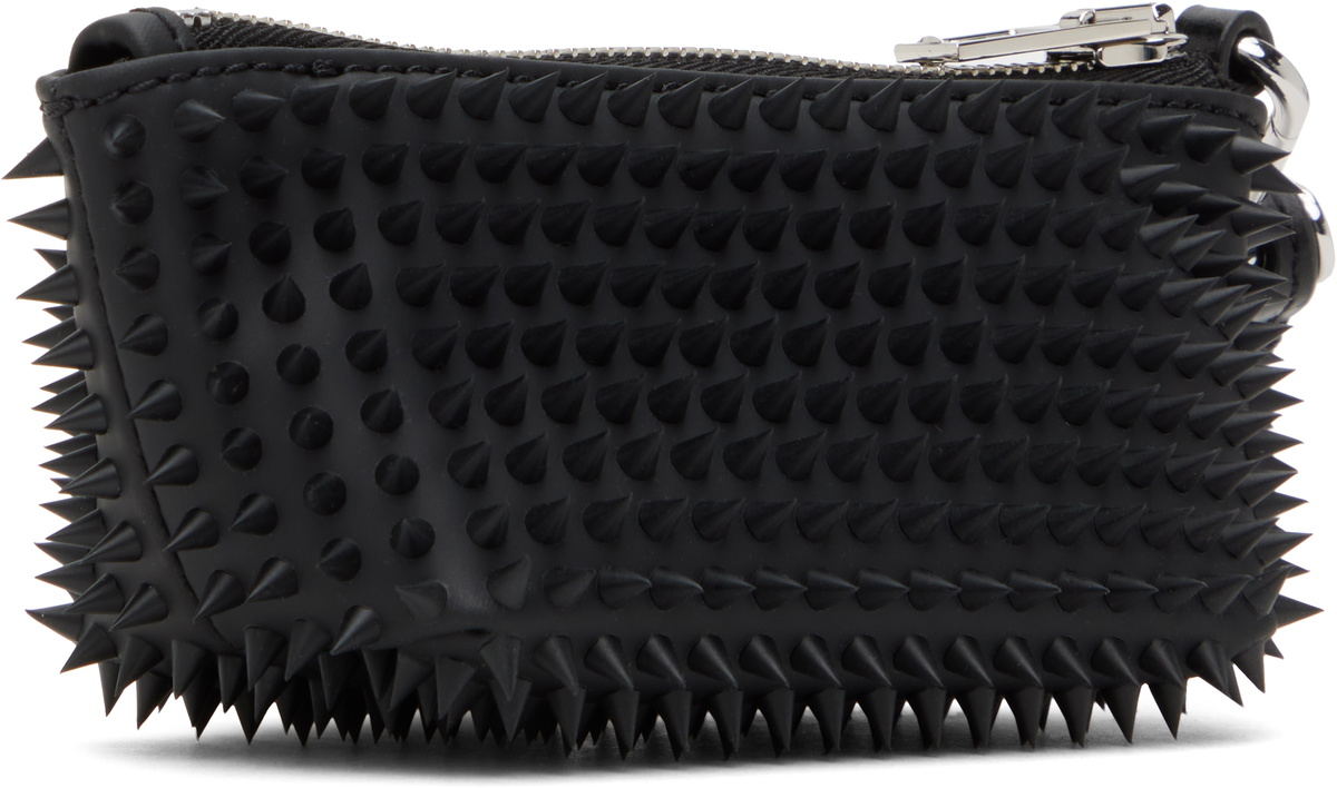 Alexander Wang Black Rubberized Spikes Coin Pouch