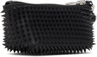 Alexander Wang Black Rubberized Spikes Coin Pouch