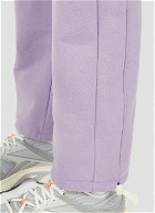 Logo Embroidery Track Pants in Purple