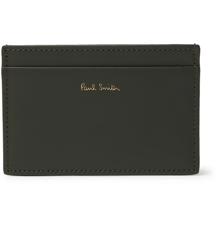 Photo: PAUL SMITH - Striped Leather Cardholder - Green