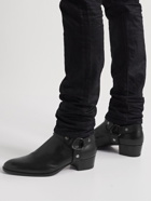 SAINT LAURENT - Wyatt Buckled Leather Boots - Black