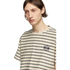 Loewe Off-White and Navy Striped Anagram T-Shirt