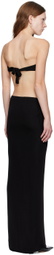 Louisa Ballou Black Carve Maxi Dress