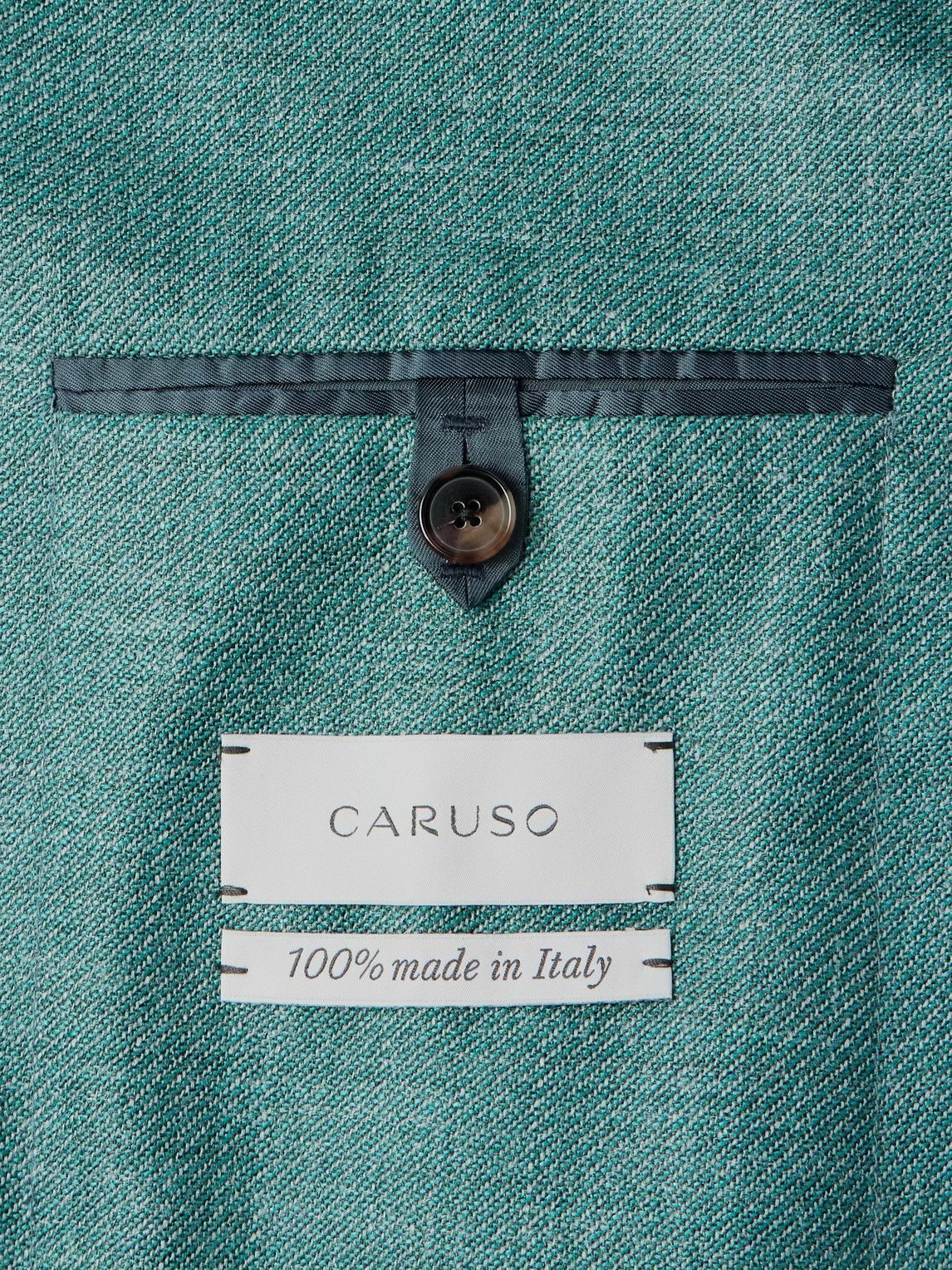 Caruso - Wool, Silk and Linen-Blend Blazer - Blue
