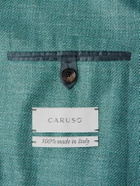 Caruso - Wool, Silk and Linen-Blend Blazer - Blue
