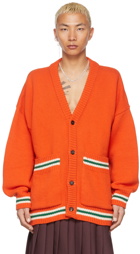 EGONlab SSENSE Exclusive Orange Knit Oversized Cardigan