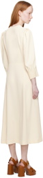 See by Chloé Off-White V-Neck Midi Dress