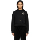 Balmain Black Wool Tweed Hoodie