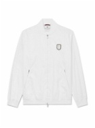 Brunello Cucinelli - Logo-Appliquéd Striped Shell Tennis Jacket - White