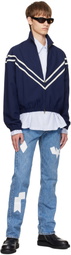 Stefan Cooke Navy Pinking Corded Jacket