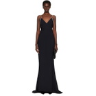 TOM FORD Black Crystal Chain Satin Maxi Evening Dress