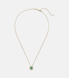 Suzanne Kalan One Of A Kind 18kt gold necklace with emerald and diamonds
