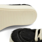 Rick Owens Men's Ponyhair Vintage Sneaks Sneakers in Black/Milk