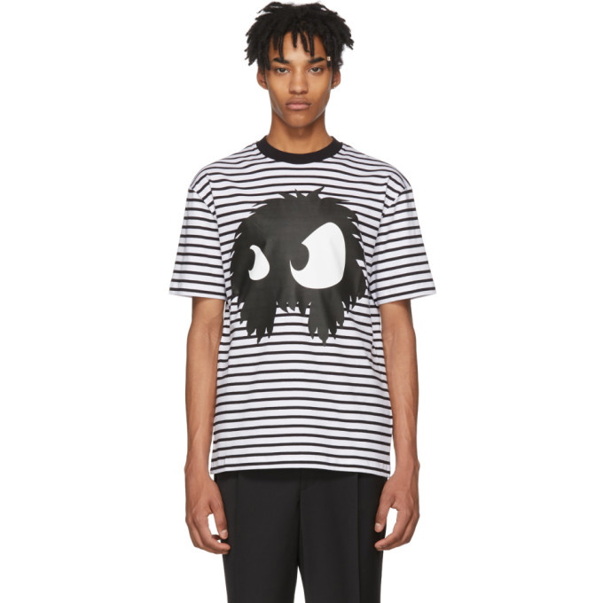 Photo: McQ Alexander McQueen Black and White Striped Mad Chester T-Shirt