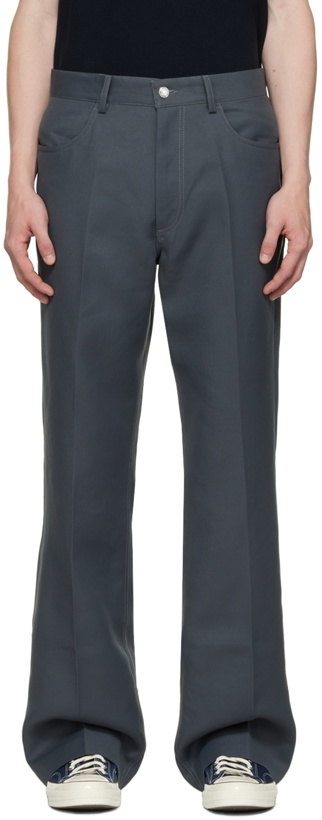 Photo: Second/Layer SSENSE Exclusive Gray Valluco Trousers