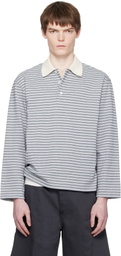 COOR Gray Multi-Stripe Pique Polo