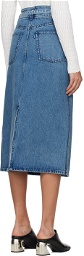 3.1 Phillip Lim Blue A-Line Denim Midi Skirt