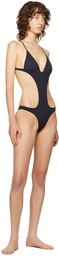 Frankies Bikinis Black Cruise One-Piece Swimsuit