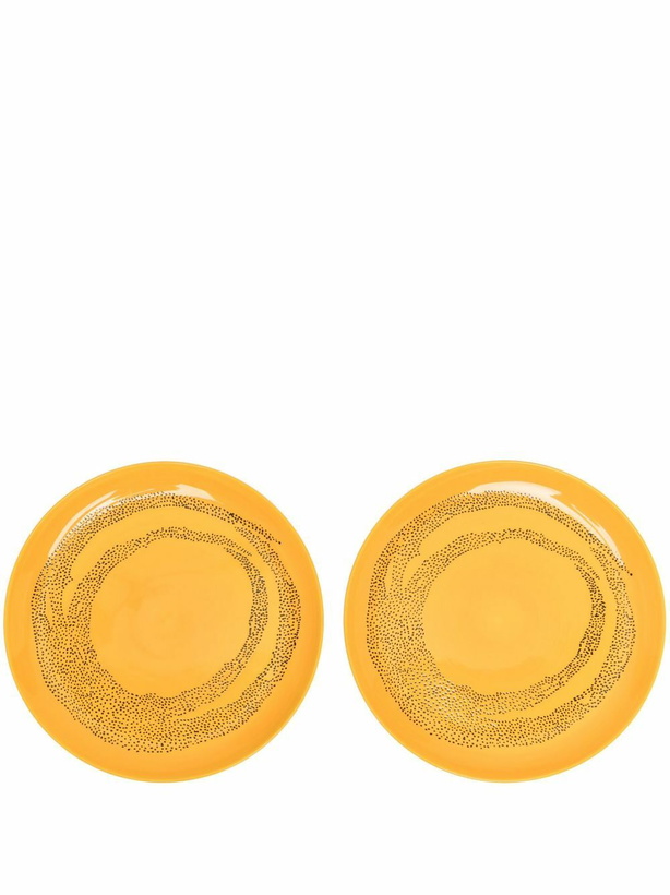 Photo: Serax Yellow Sunny Swirl Dots Plate Set